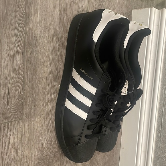 🆕 Adidas Superstar ADV Shoes - Core Black/White/White Sz 20 - Picture 2 of 12